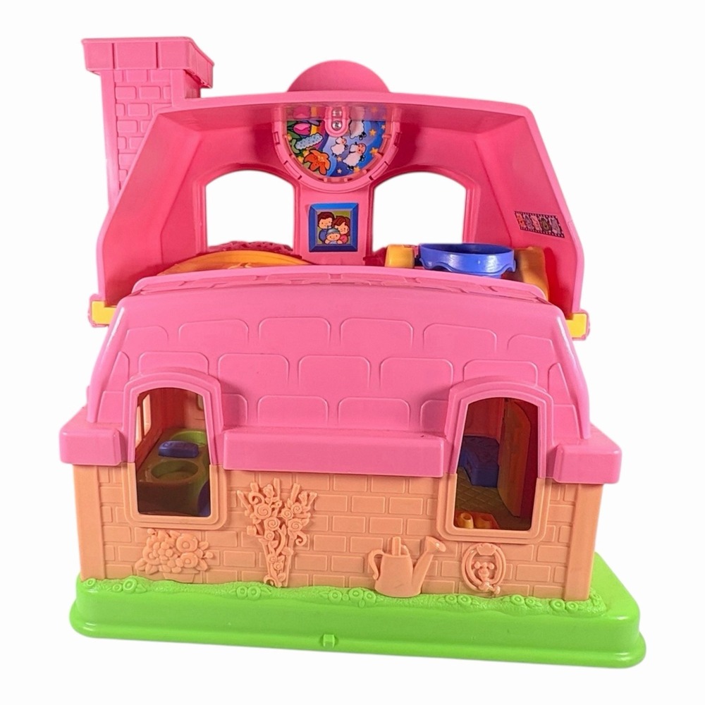 Fisher Price Little People House 2008 Happy Sounds Pink P3329 Mattel - Picture 3 of 9